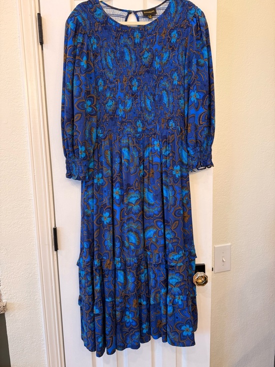 Sugarlips Dresses & Skirts - Sugarlips Blue Floral Smocked Maxi Dress